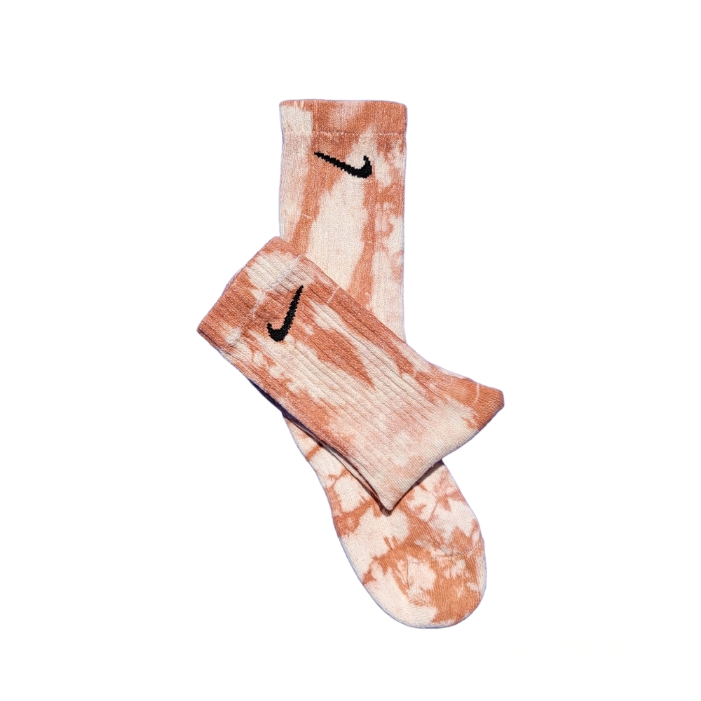 Hand Dyed Nike Socks "Toffee"